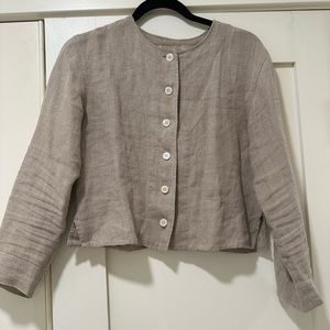 Champagne Internationale EXPRESS - Gray Linen Dressy Sweater